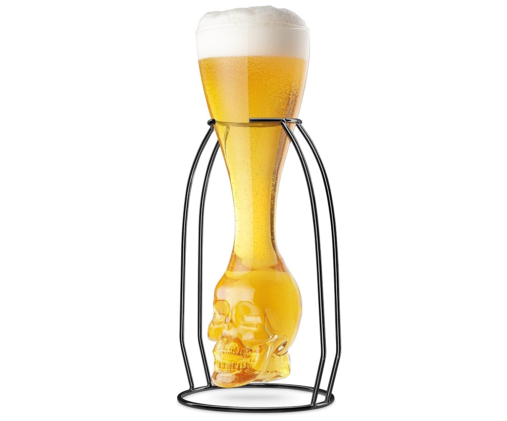 骷髏頭造型玻璃杯連架 (FTA1865)